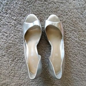 Aldo silver open toe shoes
